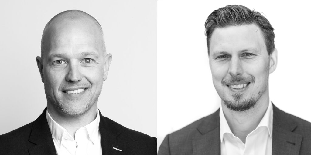 Photo of Håkan Furevik and Mikael Wahlberg, Deputy CEO for IST Group