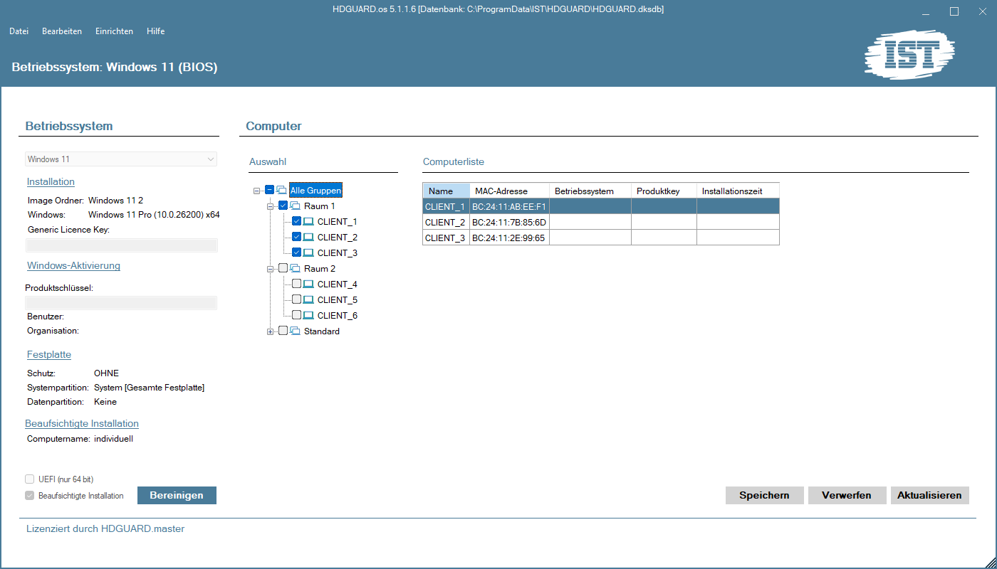 Betriebssystemverteilung mit HDGUARD.os